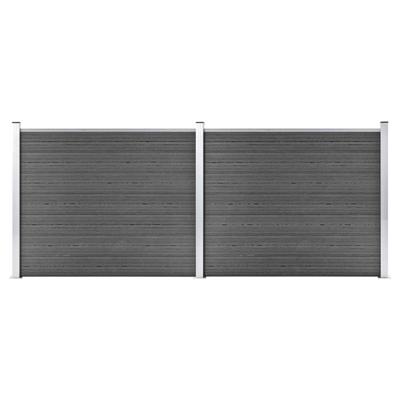 Schuttingpanelenset 353x146 cm HKC zwart