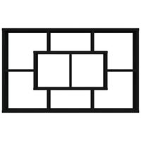 Wandschap 85x16x52,5 cm bewerkt hout zwart - thumbnail