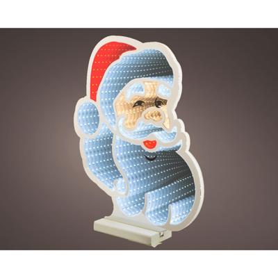 Lumineo Infinity light LED 28x30x30cm kerstman wit Lumineo Infinity light LED 28x30x30cm kerstman wit