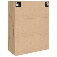 Hangkast artisanaal eikenkleurig 69.5 x 34 x 90 cm Bewerkt hout - thumbnail