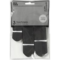 Creativ Company Pompon van papier, d 20+24+30 cm, 16 gr, zwart, 3 stuk/ 1 doos - thumbnail