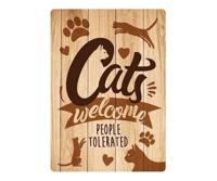 Plenty Gifts waakbord blik cats welcome people tolerated - thumbnail