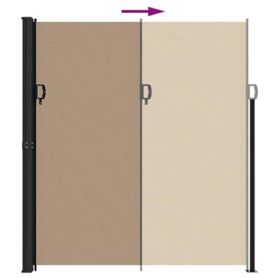 VidaXL Windscherm uittrekbaar 220x600 cm taupe