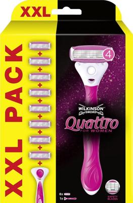 Wilkinson Wilkinson Sword Quattro for Women scheerhouder razor+ 8 scheermesjes