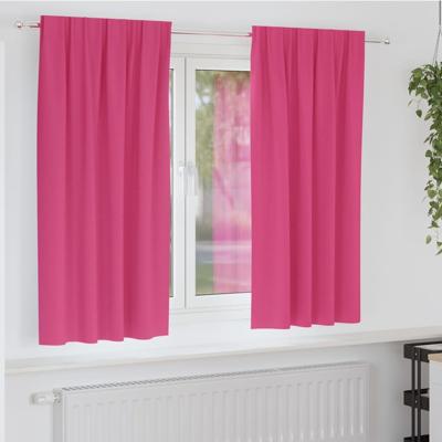 Gordijnen met gordijnen 2 pcs Felroze Polyester