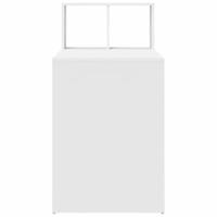 Bureau met plank Wit 108 x 55 x 103.5 cm Bewerkt hout - thumbnail
