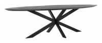 DTP Home Ovale Eettafel 'Shape' Teakhout, 280 x 120cm, kleur Zwart - thumbnail