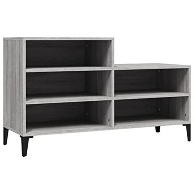 VidaXL Schoenenkast 102x36x60 cm bewerkt hout sonoma grijs VidaXL Schoenenkast 102x36x60 cm bewerkt hout sonoma grijs