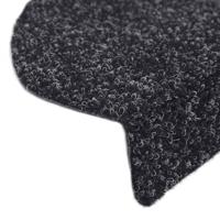 VidaXL Trapmatten zelfklevend 15 stuks 65x21x4 cm zwart halfrond groot - thumbnail