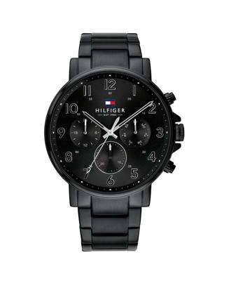 Tommy Hilfiger heren zwart roestvrijstalen armbandhorloge 44 mm Tommy Hilfiger heren zwart roestvrijstalen armbandhorloge 44 mm