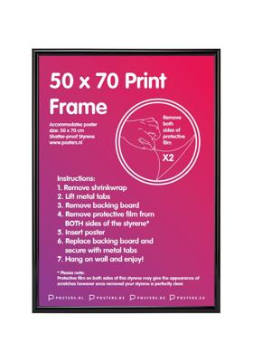 Fotolijst 50x70cm Zwart Kunststof