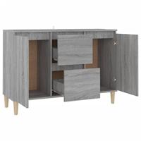 Dressoir 101x35x70 cm bewerkt hout grijs sonoma eikenkleurig - thumbnail