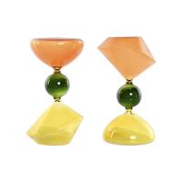Decoratieve figuren Home ESPRIT Groen Oranje 10,3 X 10,3 X 19,5 cm Zandloper (2 Stuks) - thumbnail
