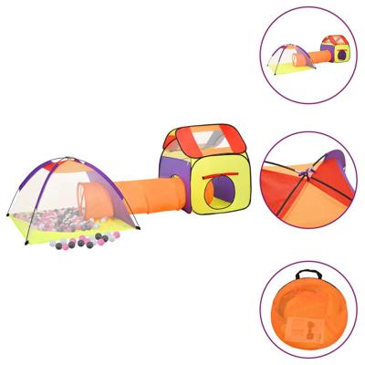 VidaXL Kinderspeeltent met 250 ballen 338x123x111 cm meerkleurig VidaXL Kinderspeeltent met 250 ballen 338x123x111 cm meerkleurig