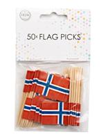 Vlaggenprikkers Noorwegen (50st) - thumbnail