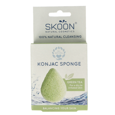Konjac spons green tea bio 1 Stuks Konjac spons green tea bio 1 Stuks