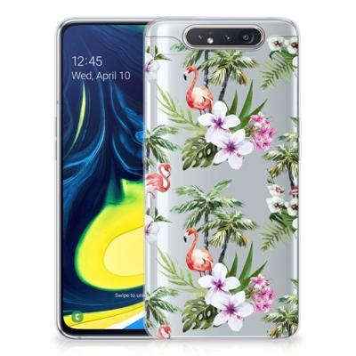 Samsung Galaxy A80 | TPU Hoesje | Flamingo Palms