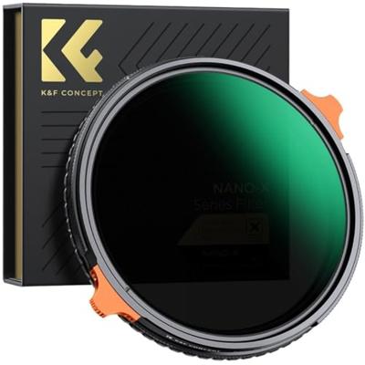 K&F Concept ND4-64 + CPL 2-in-1 filter Nano X 62 mm met variabele ND en polarisatiefilter