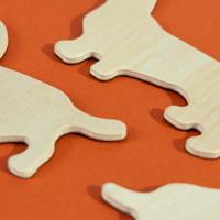 Houten Dierenmagneten (set Van 3) - Hond - thumbnail