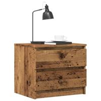 Nachtkastjes 2 st 50x40x43.5 cm bewerkt hout oud houtkleurig - thumbnail