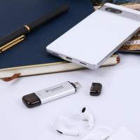 Transcend ts1tesd310s esd310s external ssd, 1tb, usb 10gbps, type c/a, 1050 mb/s, silver - thumbnail