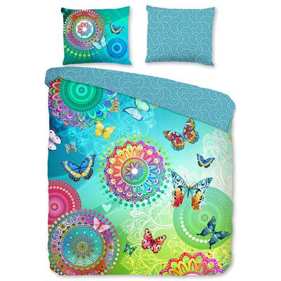 HIP Dekbedovertrek "mandala's en vlinders" - Multi - (240x200/220 cm) - Katoen Satijn