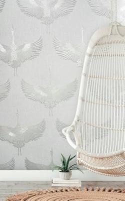 Marburg Kumano; The New Design Book Behang met kraanvogels - 34528