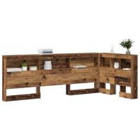 Opberghoofdbord met plank Oud hout 75 cm Bewerkt hout - thumbnail