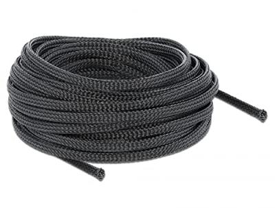 Delock 18848 18848 Gevlochten slang Zwart Polyester 10 m 1 stuk(s)