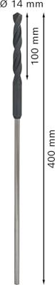 Bosch Accessories 2608596338 Bekistingsboor 14 mm Gezamenlijke lengte 400 mm Cilinderschacht 1 stuk(s)