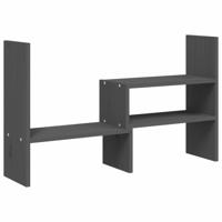VidaXL Monitorstandaard (39-72)x17x43 cm massief grenenhout grijs - thumbnail
