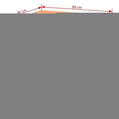 Tuintafel 80x80x74 cm aluminium en HKC bruin