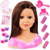 Bayer Design Make-up- en haarstyling-hoofd (Bruin) - thumbnail