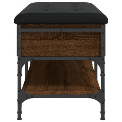 Schoenenbank 82x42x45 cm bewerkt hout bruineikenkleurig