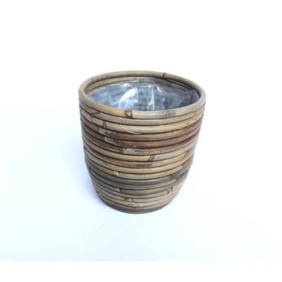 Rotan Ballon plantenmand 18x16cm