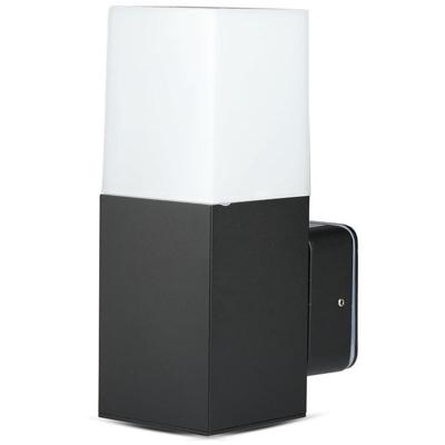 Mat Zwarte LED Buitenlamp Wandverlichting - GU10 Fitting - Rechthoekig