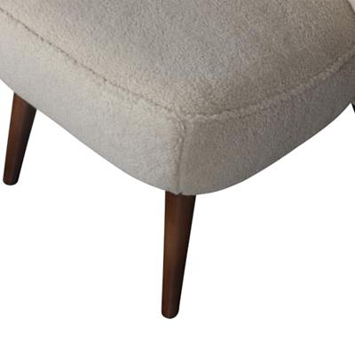 WOOOD Fauteuil 'Sara' Teddy, kleur Off White WOOOD Fauteuil 'Sara' Teddy, kleur Off White