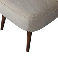 WOOOD Fauteuil 'Sara' Teddy, kleur Off White - thumbnail