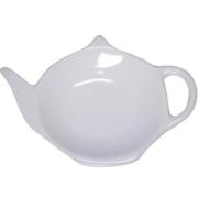 Theezakjeshouder Theepot 12 cm Keramiek/Wit - thumbnail