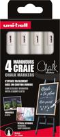 Krijtstift Uni-ball chalk rond 1.8-2.5mm wit 4 stuks - thumbnail