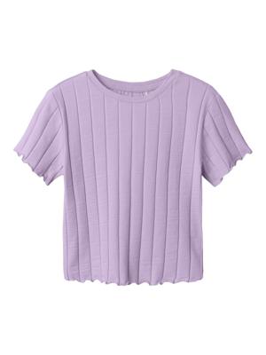 Name it zomer crop top meisjes - lila paars - Nkfnoralina
