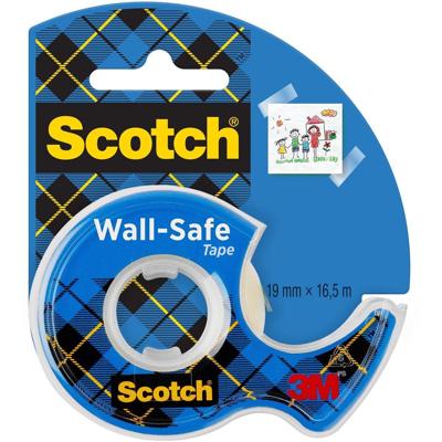 Plakband scotch 19mmx16.5m wall safe + handdisp Plakband scotch 19mmx16.5m wall safe + handdisp