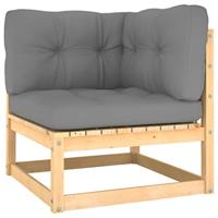 2-delige Loungeset met kussens massief grenenhout - thumbnail