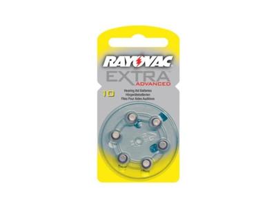 10x Rayovac Extra 10 Hoortoestelbatterijen