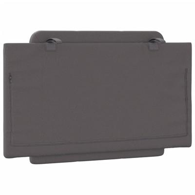 Hoofdbordkussen 80 cm kunstleer grijs