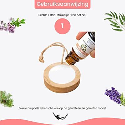 Geursteen met hanger - Aromastone hout