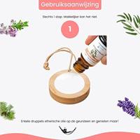 Geursteen met hanger - Aromastone hout - thumbnail