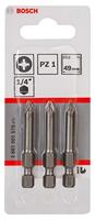 Bosch extra hard schroefbit [3st] PZ 1 49 mm - thumbnail