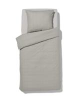 HEMA Dekbedovertrek flanel 140x200/220 melange grijs (lichtgrijs) - thumbnail