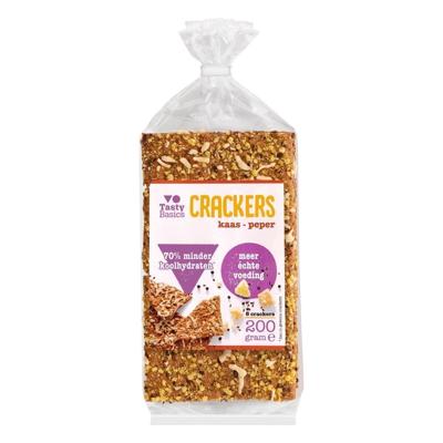 Less carb-high protein crackers kaas peper 200 Gram Less carb-high protein crackers kaas peper 200 Gram